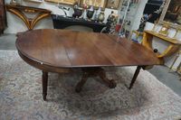 belle table ovale du XIXe siècle sur pied central - noyer - …