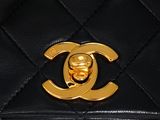 chanel black quilted lambskin gold hardware wallet
