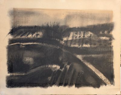 une image représentant un dessin en noir et blanc d'une voie ferrée