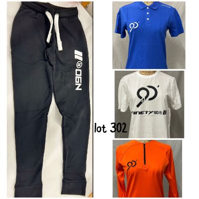 men ' s tracksuits and t - shirts with logos on them