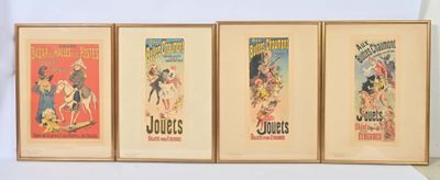 three framed comics are displayed on a shelf in a room
