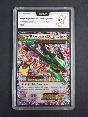 a close up of a card in a plastic container on a table