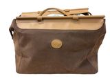 une image représentant un sac marron et beige sur fond blanc