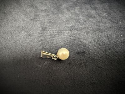 a close up of a pair of earrings on a black surface