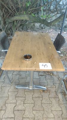 a table with a hole in the middle of it
