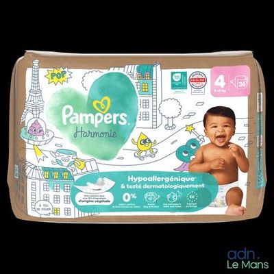 Culottes-couches Pampers pour bébé, taille 4 - 9 kg, lot de 48