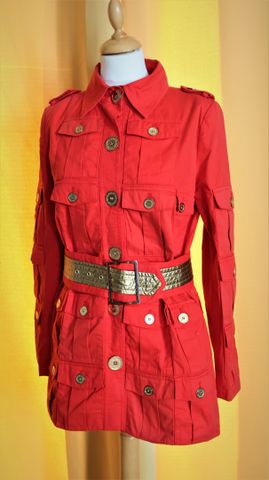 JC DE CASTELBAJAC – Originale Veste de style saharienne 100% coto...