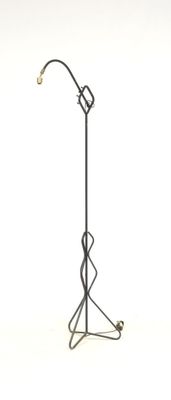 a metal pole with a lamp on it on a white background