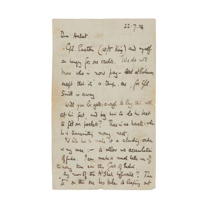 lettre manuscrite écrite à l'encre noire sur une feuille de papier
