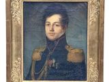 portrait d'un homme en uniforme militaire dans un cadre doré