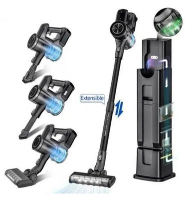 a close up of four different types of vacuum cleaners