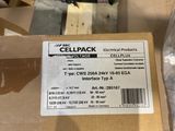 a box of cellpack sitting on top of a pile of boxes