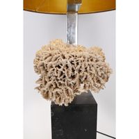 DARO Willy. (Attribué à). LAMPE en marbre, corail, métal chr… (photo 2)