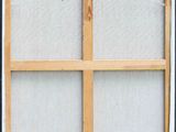 an image of a painting of a window with a wooden frame