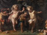 une image représentant un tableau où l'on voit un groupe de chérensils dans un décor boisé