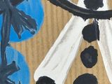 a picture of a painting of a man with an eye on it