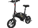 une image d'un scooter électrique noir sur fond blanc