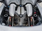 a close up view of the engine of a sports car