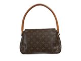 louis vuitton brown monogram canvas and leather shoulder bag