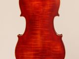 an old violin with a wooden back and a long neck