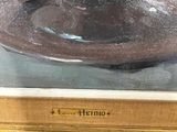 a picture of a painting of a bowl in a gold frame