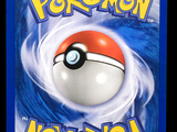 a pokemon card with a red and white ball on it
