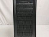 a close up of a computer tower on a white surface