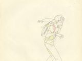 dessin représentant un homme avec un sac à dos sur le dos