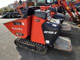 a tractor that is parked in the parking lot