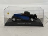 bugatti type 50 1932 diecast car in a clear display case