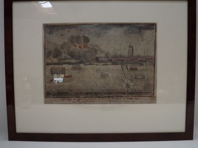 framed picture of a picture of a train on a track with smoke coming out of it