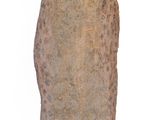 a stone statue of a woman with a hat on