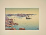 une image d'un tableau représentant un bateau dans l'eau