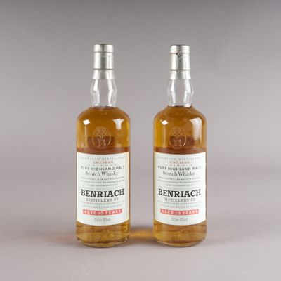2 bouteilles SCOTCH WHISKY "Pure Highland Malt", Benriach 10…