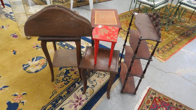 Lot de petits mobiliers en bois, étagère à suspendre, console app...