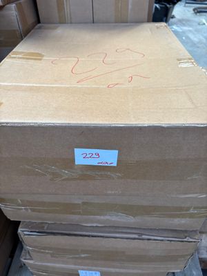 boxes stacked on top of each other in a warehouse
