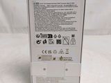 the back of a white box with a black and white label on it