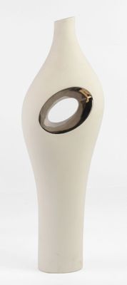 Piero Mazzotti "marque FOS modèle Ellipsis" Vase en porcelai…