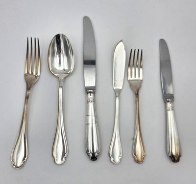 CHRISTOFLE - Partie de ménagère en métal argenté modèle roca…