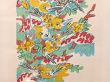 une image représentant des oiseaux et des fleurs sur fond blanc