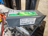 an image of a box with a green label on it