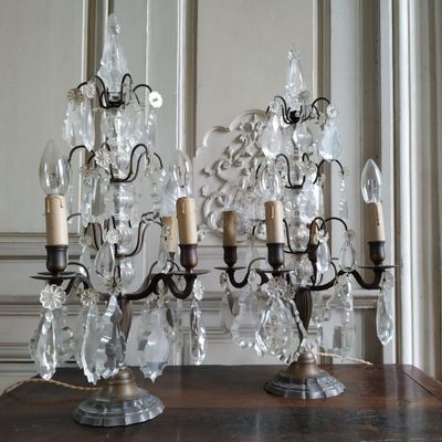 Paire de girandoles, style XVIIIe - Photo 1