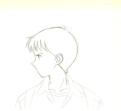 dessin représentant un garçon en chemise et cravate qui détourne le regard de l'appareil photo