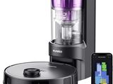 a close up of a black and purple blender and a cell phone