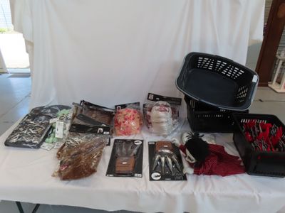 a table that has a lot of items on it