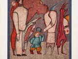 une image représentant un tableau où figurent un homme, une femme et un enfant