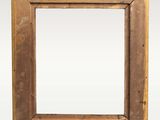 an old wooden picture frame with a white background