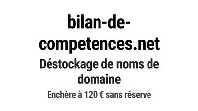 Nom de domaine bilan-de-competences.
