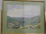 a picture of a picture of a landscape in a gold frame