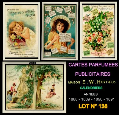 four vintage postcards of children and flowers on display in front of a black background